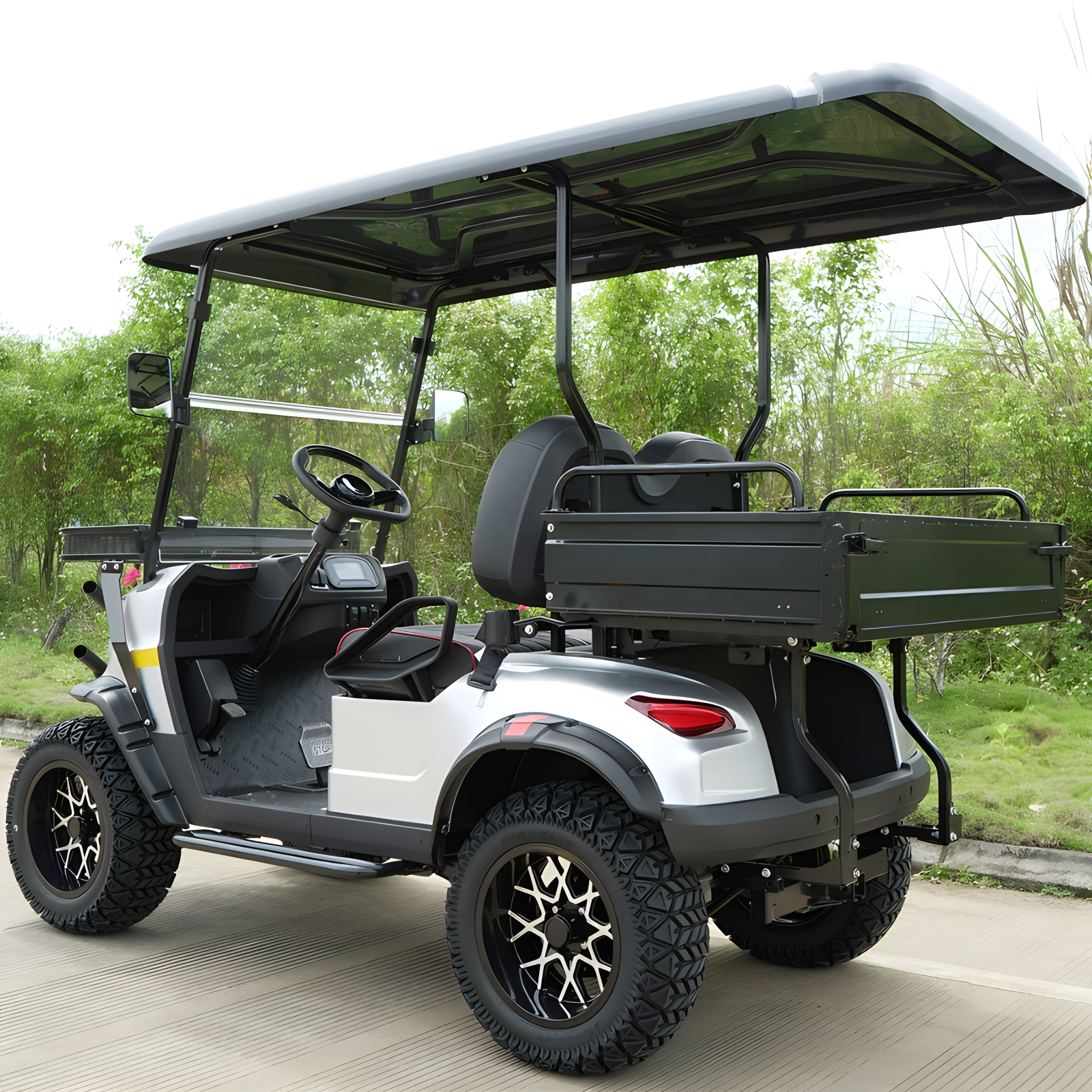 Fastest Chinese Power Lithium Battery 24V 4 Passengers Off-road Electric Golf Cart