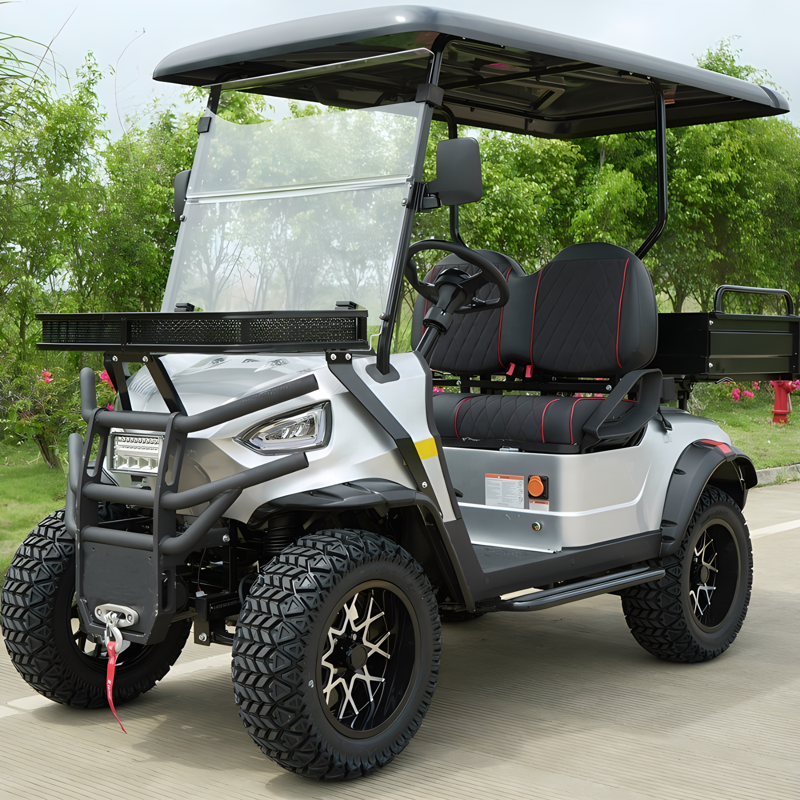 Fastest Chinese Power Lithium Battery 24V 4 Passengers Off-road Electric Golf Cart