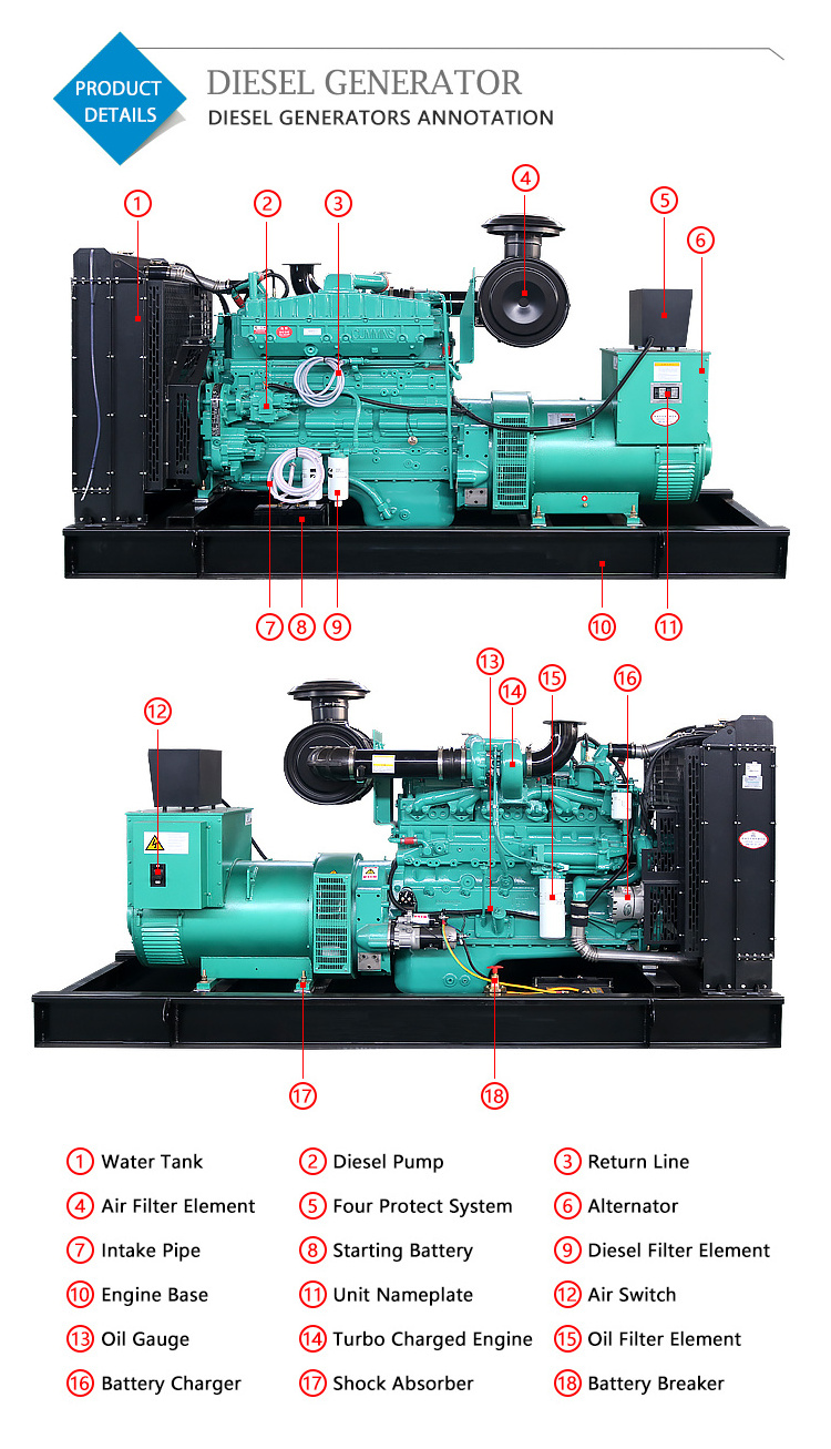 30kw 40kw 50kw 60kw Small power diesel generator sets Silent Electric Power Portable Diesel Generator Set competitive price