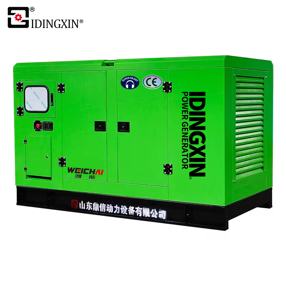 Silent diesel generator Price 20KW 60kva 80kva 100kva 150kw 200kw  400kva 500kw Weichai Cummins  3 phase generators manufacturer