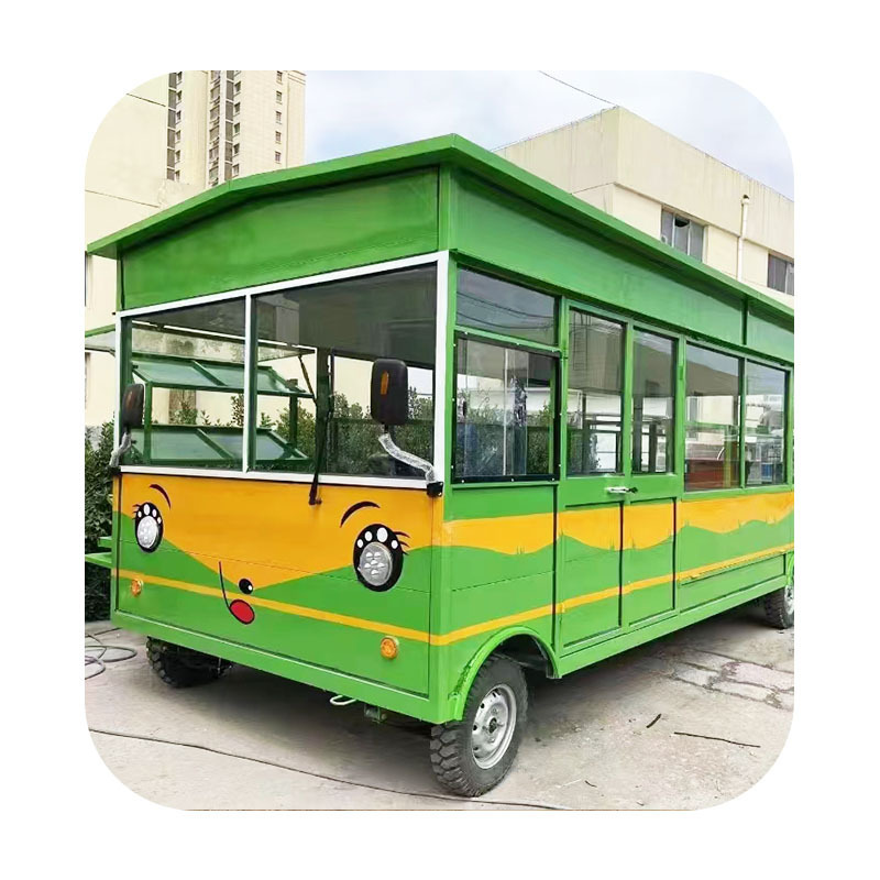 New street sales Coffee van Food truck Burger Fries Ice Cream bus mobile food truck