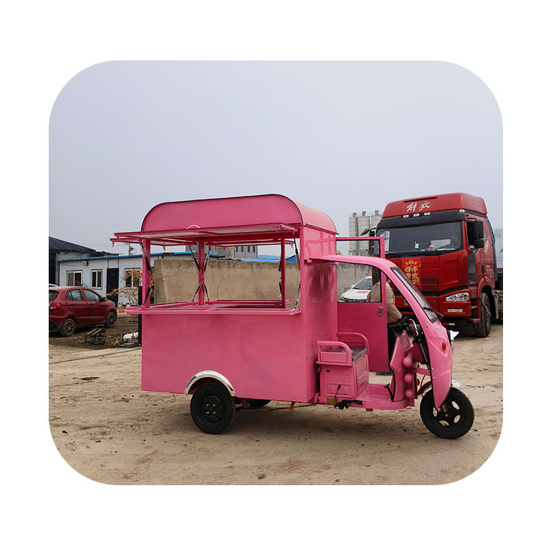 china manufacturer custom full used burger food carts with mobile kitchen pizza electric tricycle