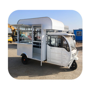 Customized multi-functional electric mobile three-wheeled station people dining car night market snack car