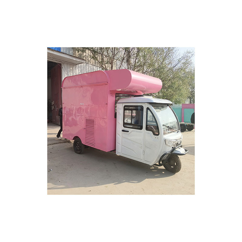 Customized multi-functional electric mobile three-wheeled station people dining car night market snack car