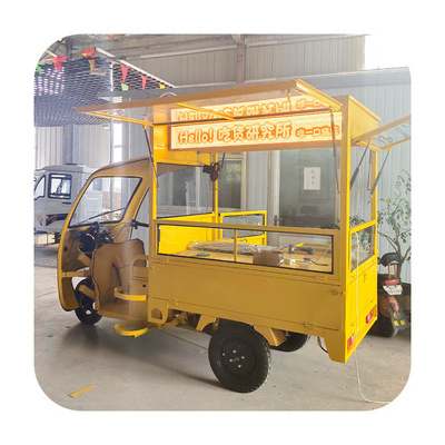 OEM Electric Cooking Dinner Kiosk Fast Food Cart 3 Wheel Ice Cream Hamburger Trucks Mobile Food Tricycle