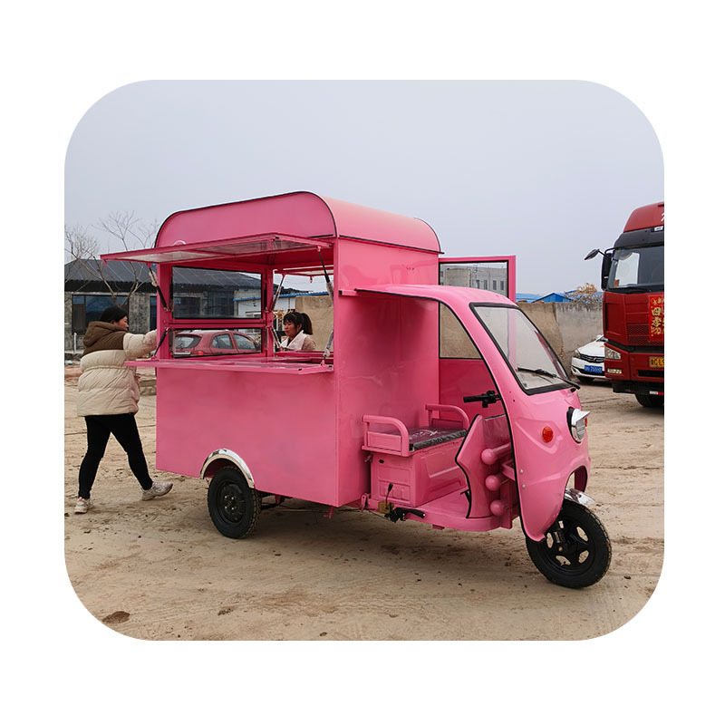 china manufacturer custom full used burger food carts with mobile kitchen pizza electric tricycle