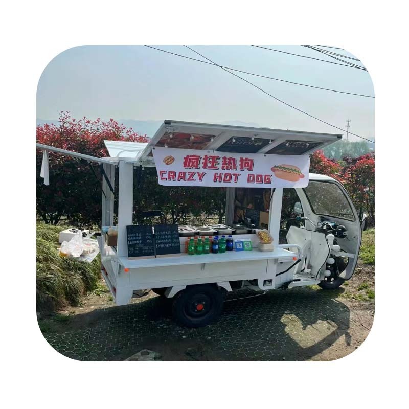 Outdoor mobile bar tricycle ice cream snack cart