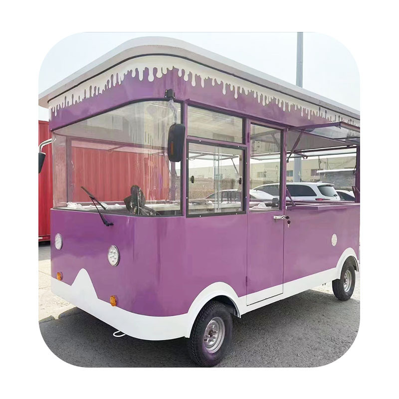 New street sales Coffee van Food truck Burger Fries Ice Cream bus mobile food truck