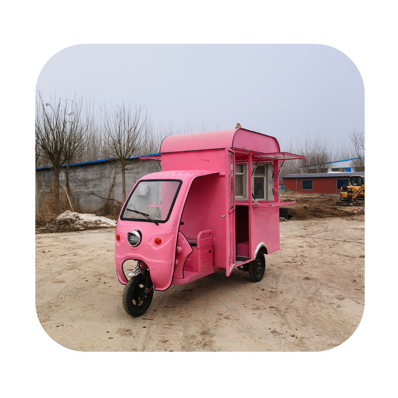 china manufacturer custom full used burger food carts with mobile kitchen pizza electric tricycle