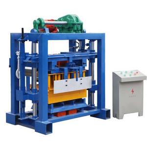 Manual brick making machine QT40-2 perforated concrete block machine brick factory