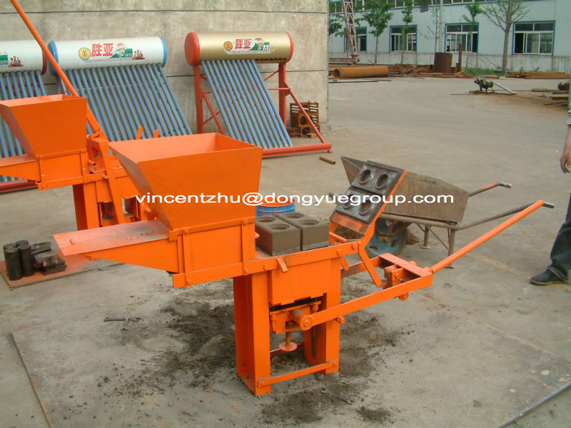 Small manual clay soil interlocking brick making machine QTS2-40 clay block machine manual compressed earth blocks machines