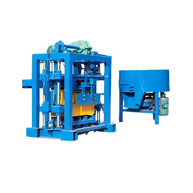 Manual brick making machine QT40-2 perforated concrete block machine brick factory