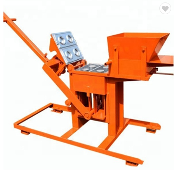 Small manual clay soil interlocking brick making machine QTS2-40 clay block machine manual compressed earth blocks machines