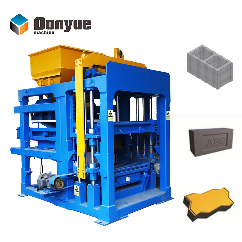 Namibia building block machine line QT4-15 interlocking brick machine