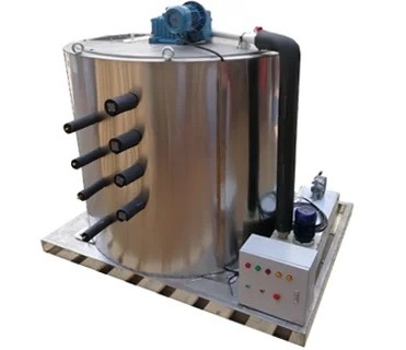 automatic High reliable ice flake Long Service Life 1 Ton seawater flake ice machine for fishing boat