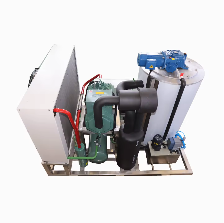 automatic High reliable ice flake Long Service Life 1 Ton seawater flake ice machine for fishing boat