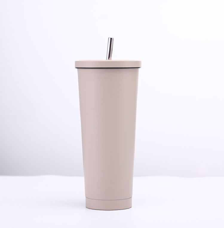 25oz 750ml stainless steel coffee cup double walled vacuum insulated travel mug with straw