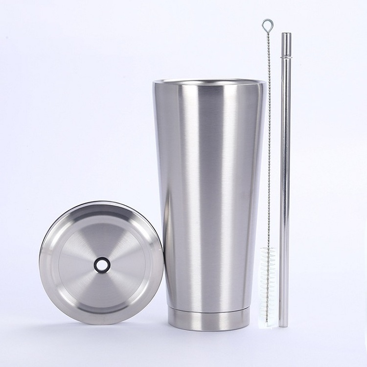 25oz 750ml stainless steel coffee cup double walled vacuum insulated travel mug with straw