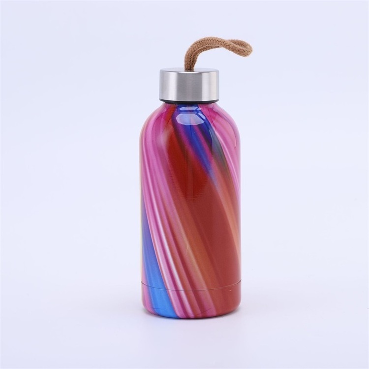 Soft touch 350ml 500ml stainless steel vacuum insulation flask thermo water bottles with rubber paint