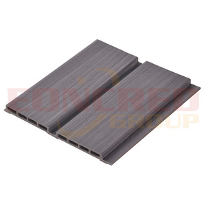 Customized Wooden Design Fluted Slat Wpc 3d Wall Covering Panel For Hotel Room Wpc Wall Panel