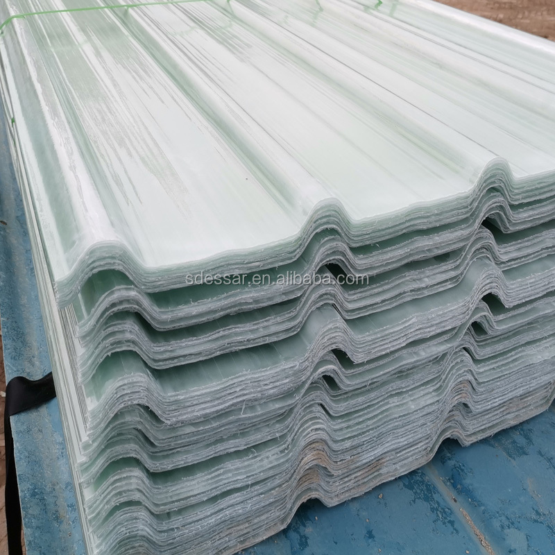 DIY fiberglass clear Roof Covering Corrugated FRP Sheet