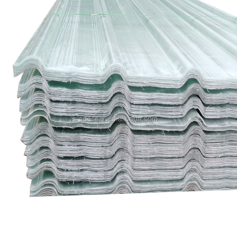 DIY fiberglass clear Roof Covering Corrugated FRP Sheet