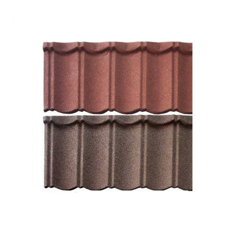 Factory price China roof tile roofing sheet galvanlume stone color coated metal roof tiles