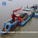 Large size34 inch 3500cbm/h  sand cutter suction dredger floating crane barge for sale