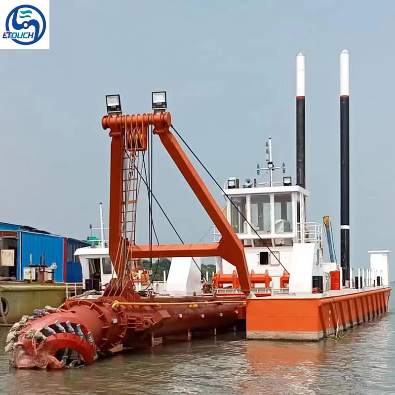 Large size34 inch 3500cbm/h  sand cutter suction dredger floating crane barge for sale