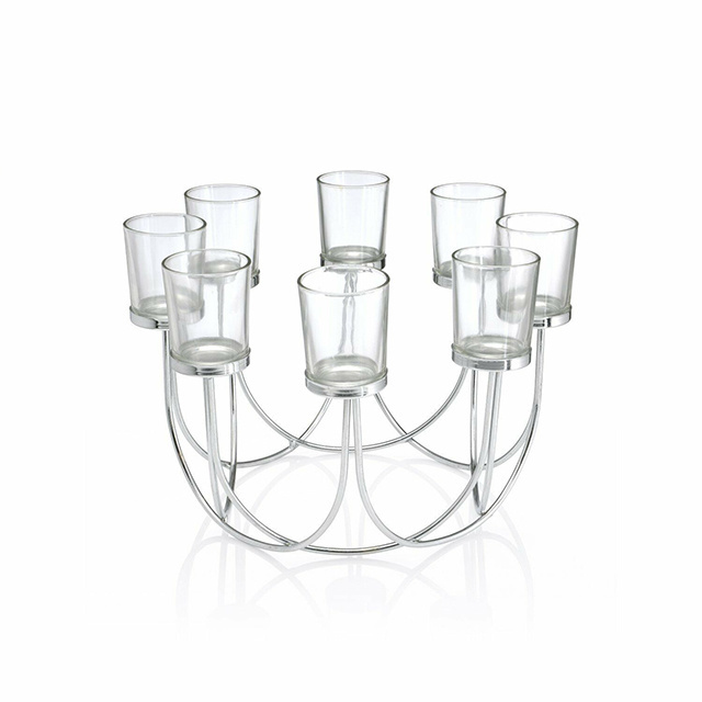 Metal Light Votive Candle Holder Tea Light Glass Candle Holder Wedding Christmas Table Decoration