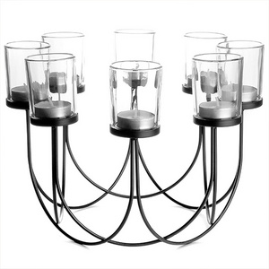 Metal Light Votive Candle Holder Tea Light Glass Candle Holder Wedding Christmas Table Decoration