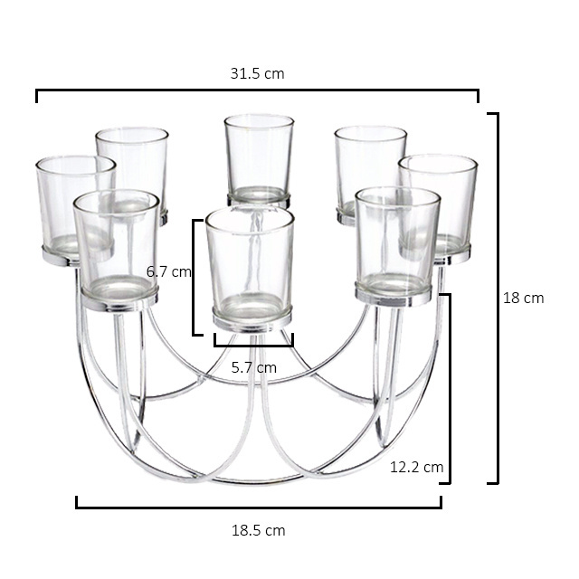 Metal Light Votive Candle Holder Tea Light Glass Candle Holder Wedding Christmas Table Decoration