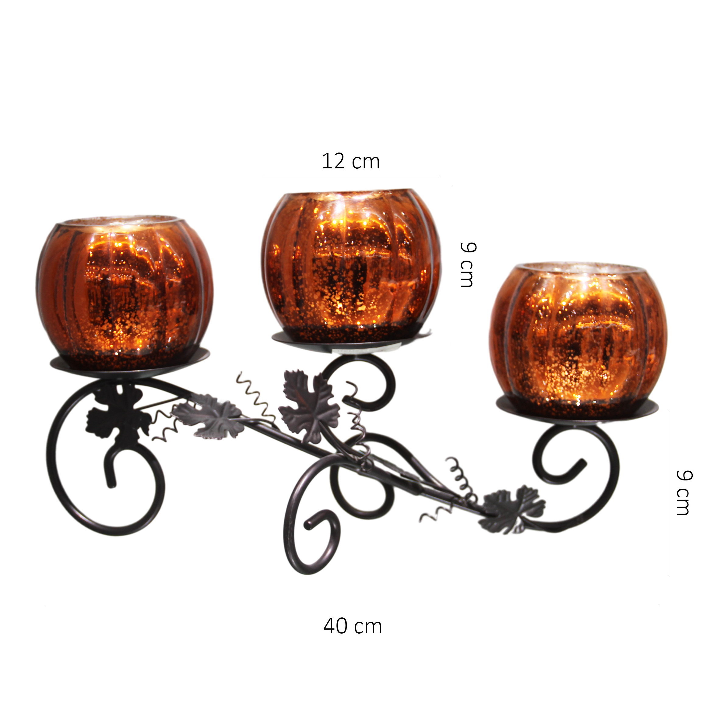 Pumpkin Candlestick metal tealight candle holder Candle Cup for home table decoration