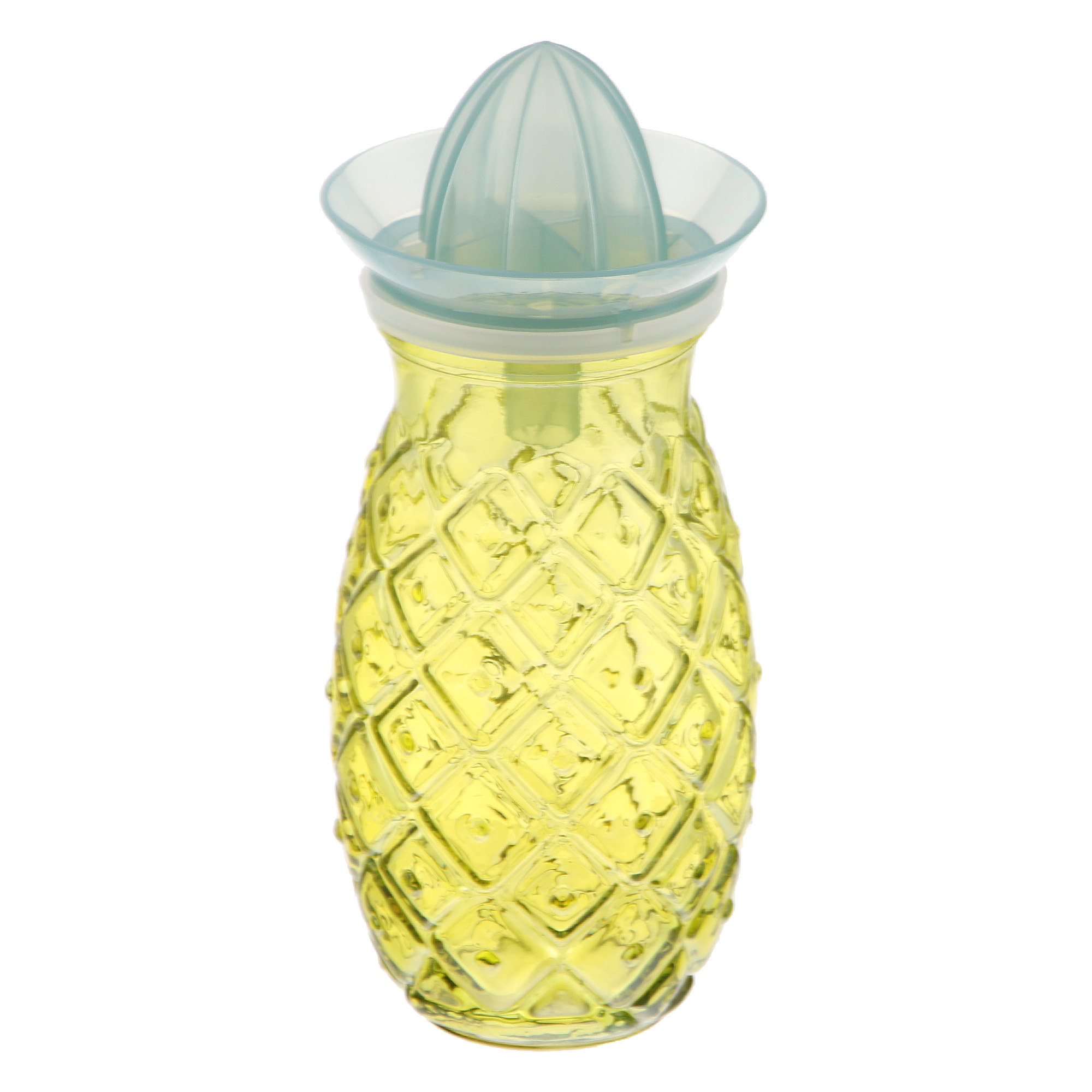 Creative Pineapple Shaped Glass Cup Clear Bar Glassware Stemless Cocktail Whiskey Glasses Wine Drinking Cup With straw and lid