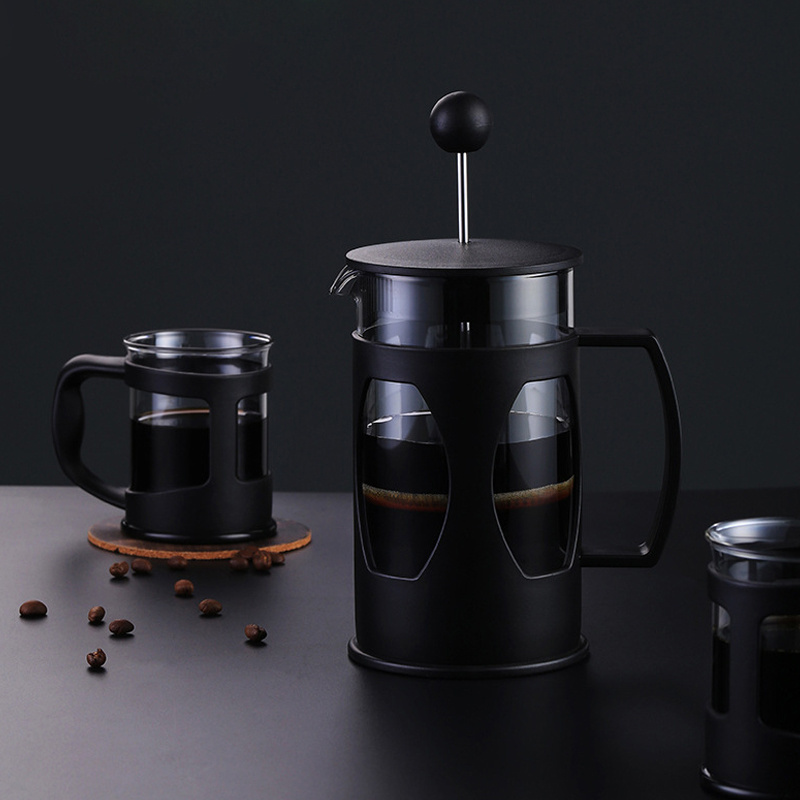 PP Plastic Heat Resistant Glass Portable Coffee French Press Coffee Maker With Stainless Steel Filter Coffee French Press