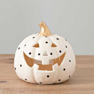 Ceramic Halloween Series Pumpkin Candlestick Holder Decoration Festival Atmosphere