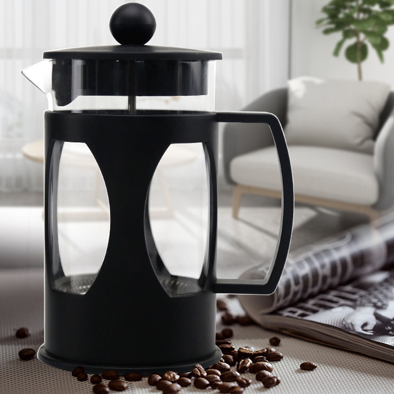 PP Plastic Heat Resistant Glass Portable Coffee French Press Coffee Maker With Stainless Steel Filter Coffee French Press