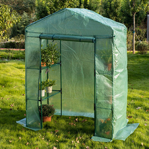 Hot Sale Household Mini 4 TIER Portable Greenhouse Garden Yard Plastic PE Cover galvanized tube In Greenhouses For Garden