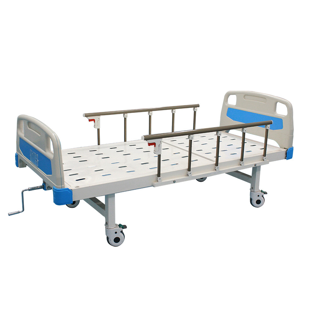 Hospital Furniture Single Crank Manual Hospital Bed Thickened Aluminum Alloy Medical Hospital Bed