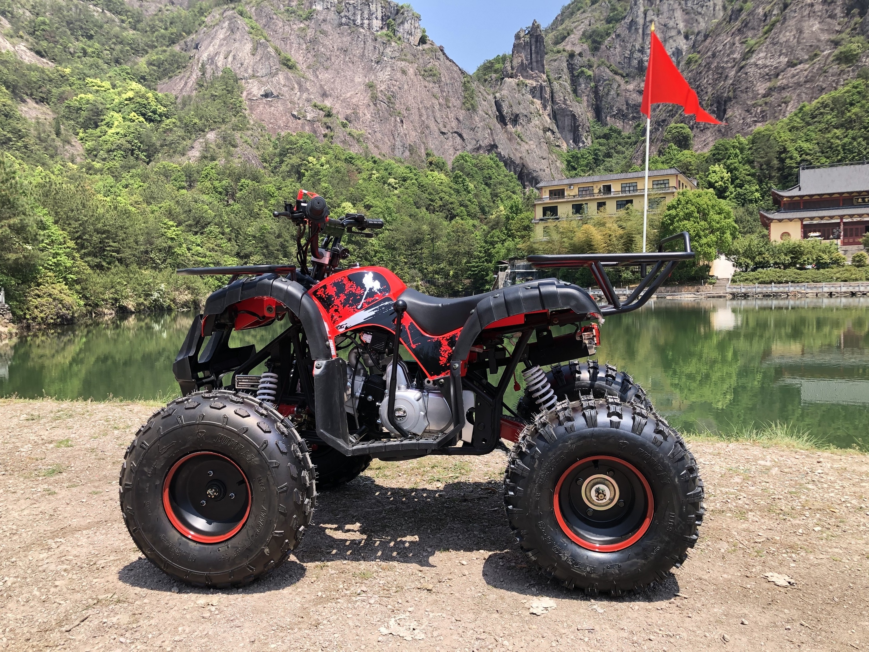 Utility Gas powered kids 110cc 125cc 4 stroke chain drive four Wheeler Quad Bike ATV