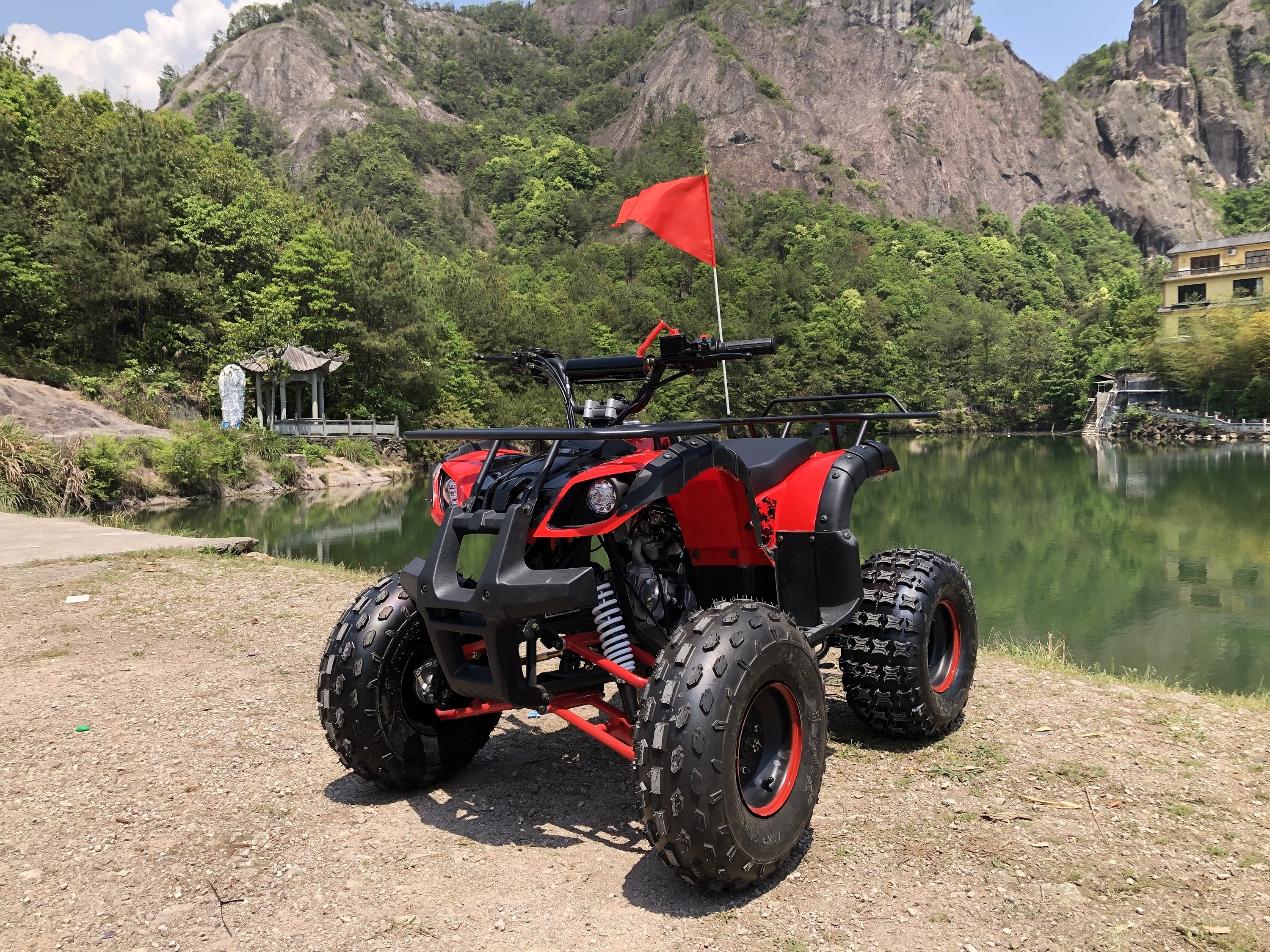 Utility Gas powered kids 110cc 125cc 4 stroke chain drive four Wheeler Quad Bike ATV