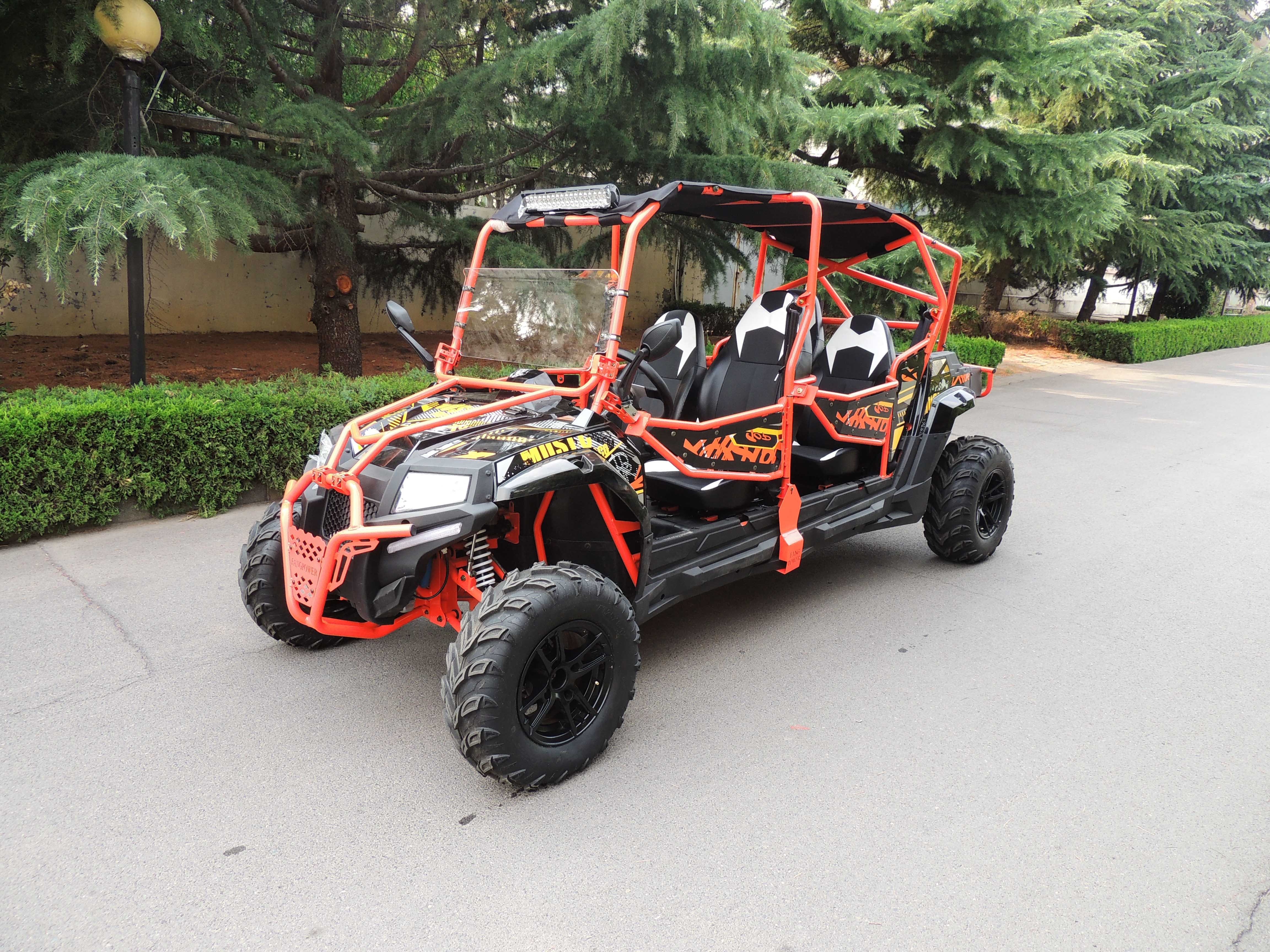 Fangpower 400cc side by side tourists 4 seater utv street legal offroad dune buggy 4x4