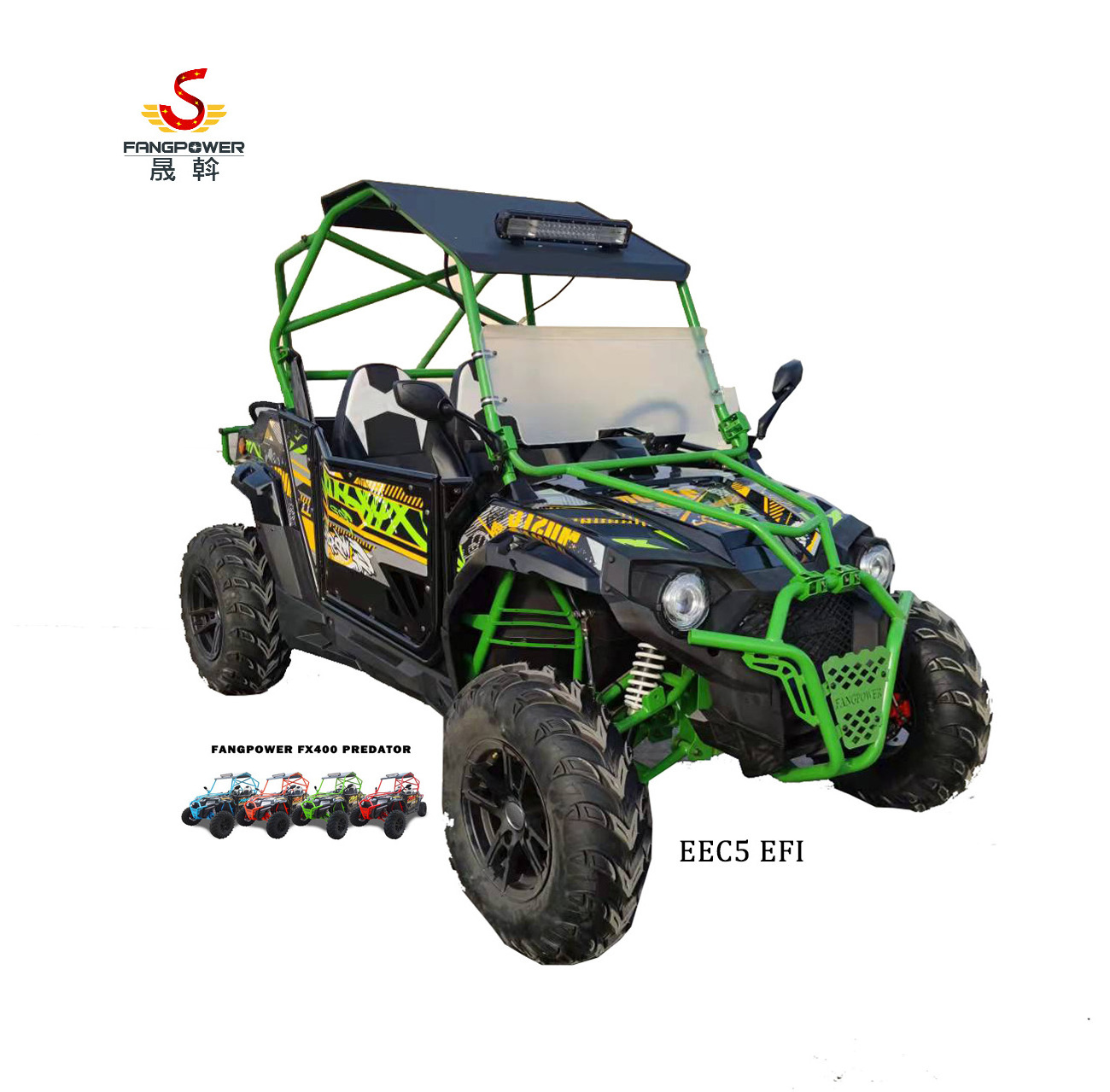 EEC5 EFI street legal Fangpower 300cc 400cc gas adults vehicles side by side 4x2 4x4 go kart atv ssv utv buggy