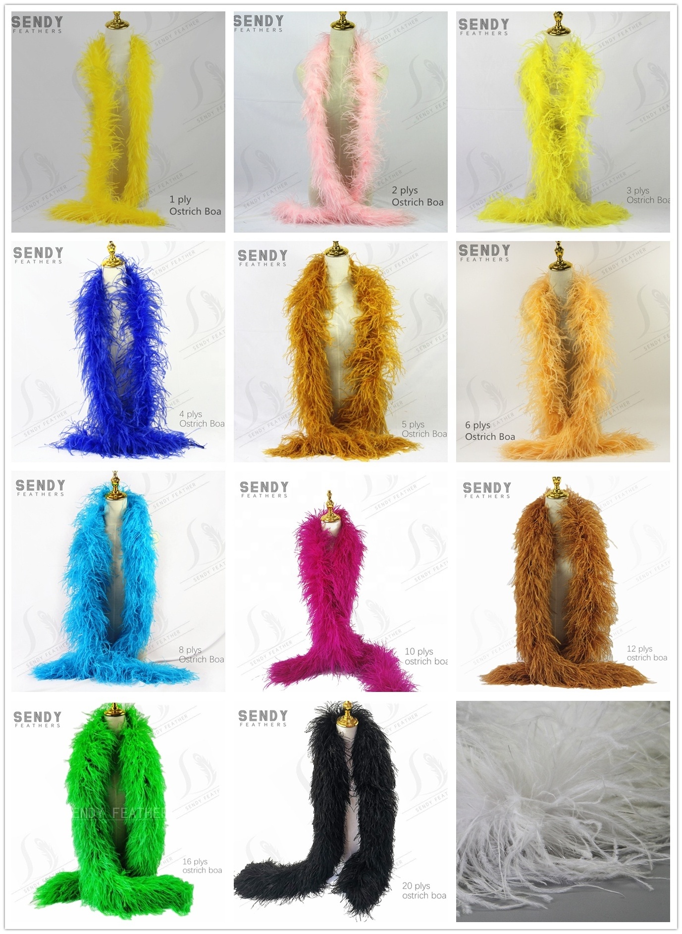 Fluffy Luxuriate Red Ribbon Feathers Sewing Fringe Trim Ostrich Boa Feather for Christmas Party Pajamas Set Dress Suits Homewear