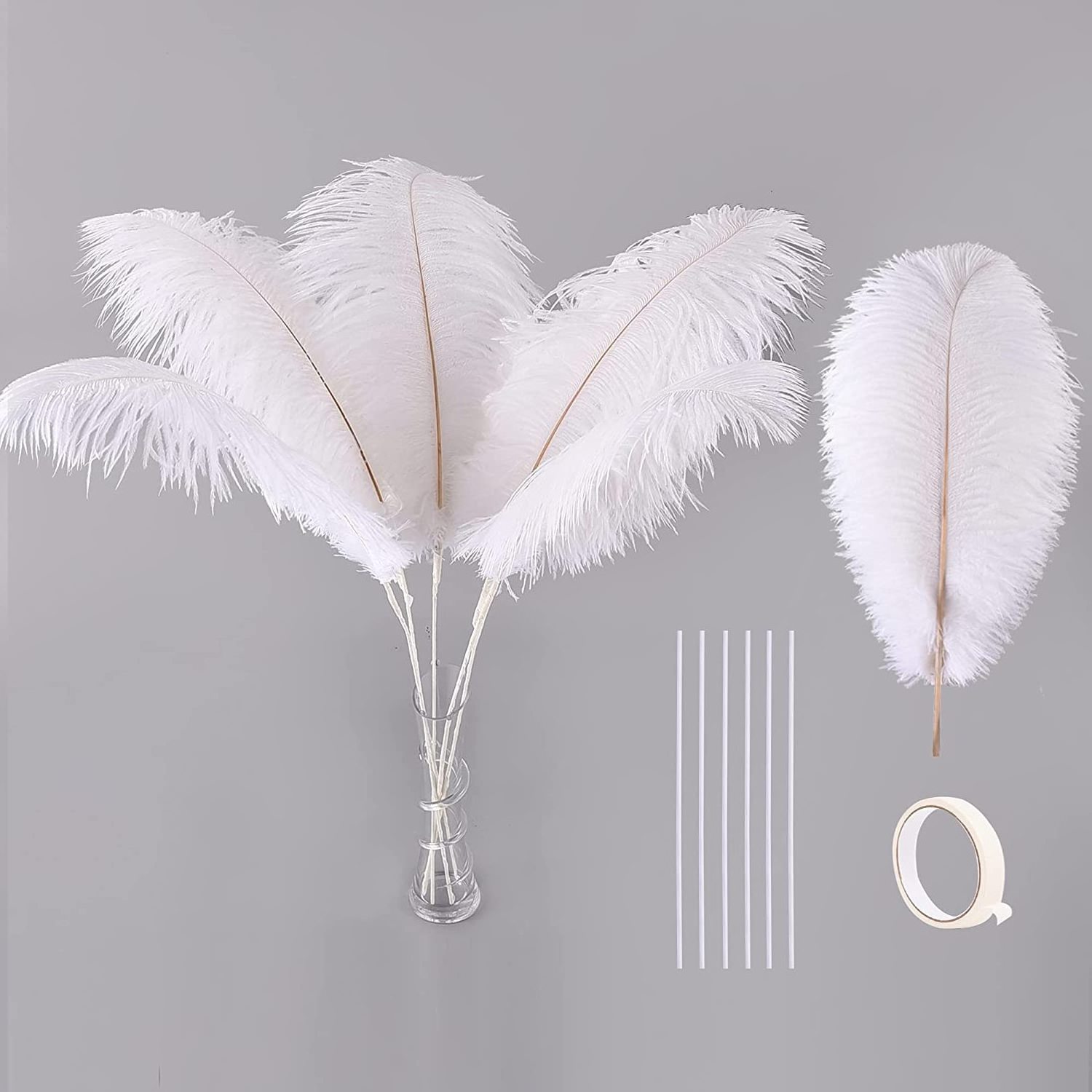 Natural Luxury Ostrich Feathers for Wedding Party Centerpiece Flower Arrangement and Home Decoration