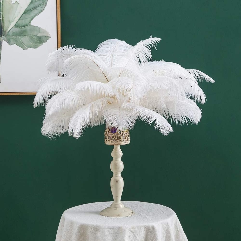 Natural Luxury Ostrich Feathers for Wedding Party Centerpiece Flower Arrangement and Home Decoration