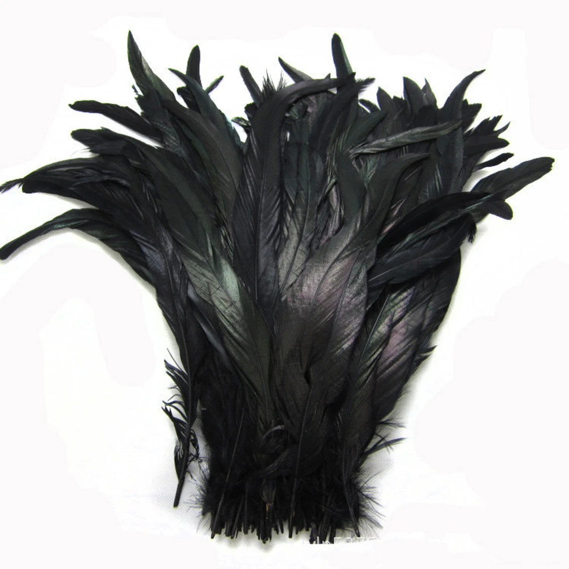 Bulk Price 35-45cm Black Rooster Feathers Wholesale Rooter Coque Tails For Headdress Carnival Backpack Decor