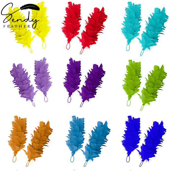 High Quality 6-8'' 15-20cm Natural Dyed Floral Picks Feather Flowers Hand Made Feathers Headdress decoration for Hats decor