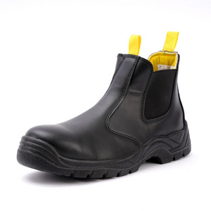 Work Boots for Men S3 Slip On Safety Boots Water Proof Oiled Leather Shoes Breathable Lightweight Working Steel Toe  Boots