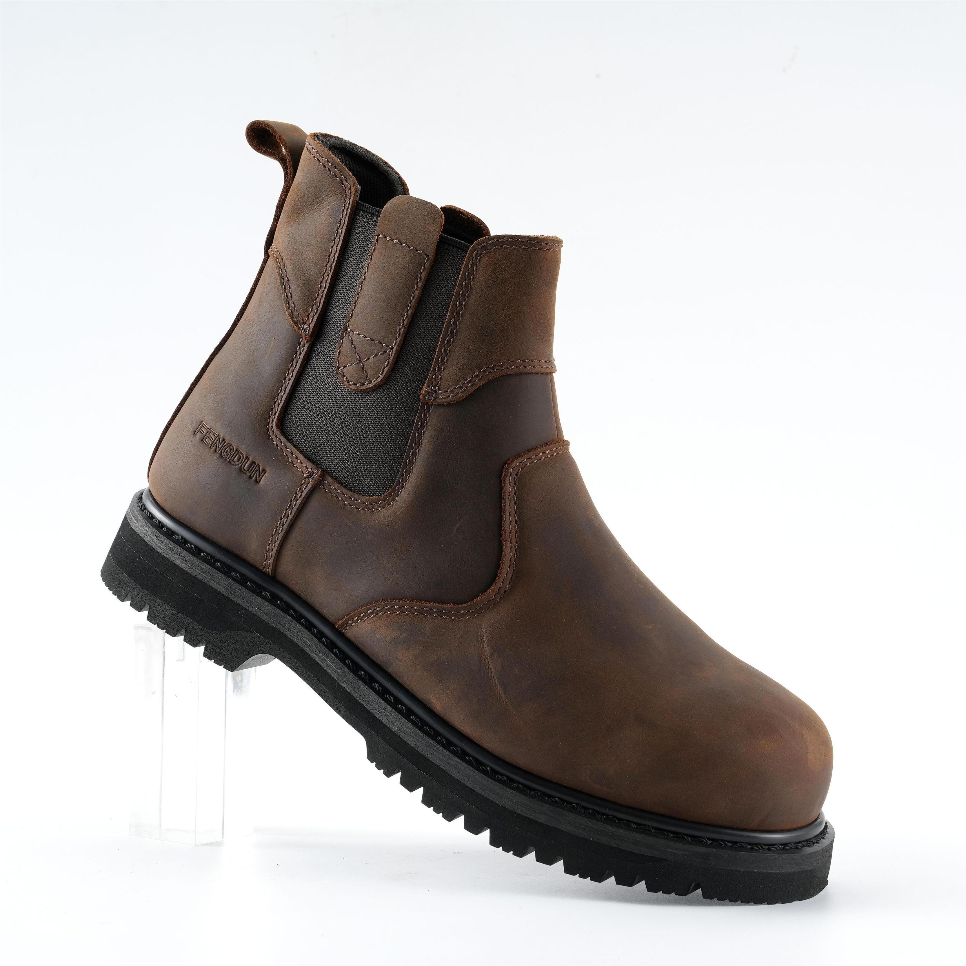 Steel Toe Safety Boots Men's Heavy Duty Mining Industrial Construction Chelsea Work Boots Safety Shoes